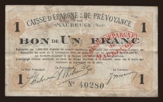 Epargne, 1 franc, 1914