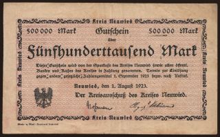 Neuwied/ Kreis, 500.000 Mark, 1923