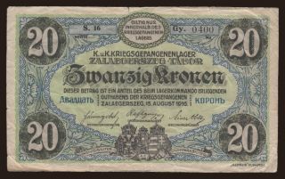 Zalaegerszeg, 20 korona, 1916