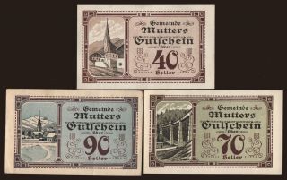 Mutters, 40, 70, 90 Heller, 1920