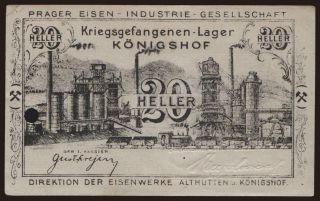 Königshof, 20 Heller, 1916