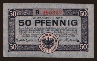 Saarbrücken, 50 Pfennig, 1916