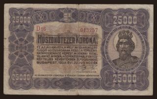 25.000 korona, 1923