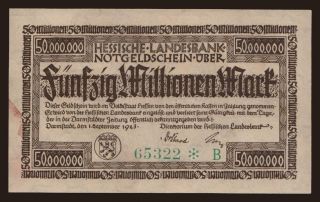 Darmstadt/ Hessische Landesbank, 50.000.000 Mark, 1923