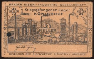 Königshof, 2 Heller, 1916