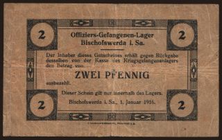Bischofswerda, 2 Pfennig, 1916