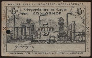 Königshof, 5 Heller, 1916