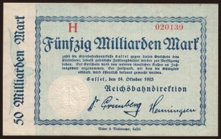 Cassel, 50.000.000.000 Mark, 1923