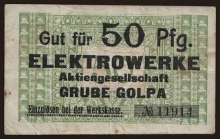 Golpa/ Elektrowerke A.G. Grube Golpa, 2 Pfennig, 191?