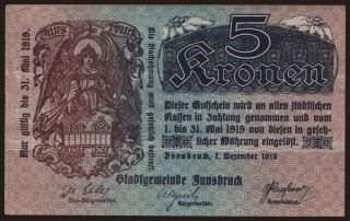 Innsbruck, 5 Kronen, 1918