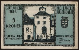 Wien/ Landesjugendamt, 5 Kronen, 1920