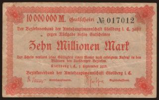 Stollberg/ Bezirksverband der Amtshauptmannschaft, 10.000.000 Mark, 1923