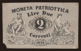 2 lire, 1848