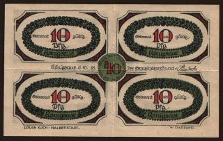 Königsaue, 4x 10 Pfennig, 1921