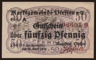 Diessen am Ammersee, 50 Pfennig, 1919