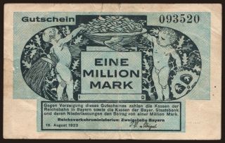 München, 1.000.000 Mark, 1923