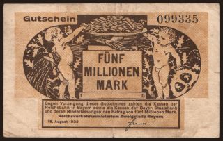 München, 5.000.000 Mark, 1923