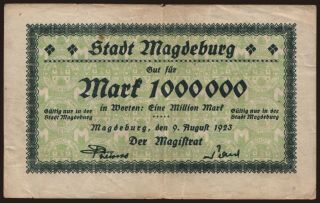 Magdeburg/ Stadt, 1.000.000 Mark, 1923