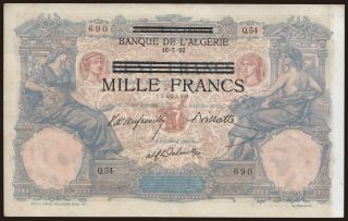 100 francs, 1892