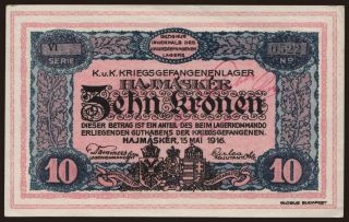 Hajmáskér, 10 Kronen, 1916