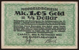 Cassel/ Handelskammer, 1.05 Goldmark, 1923
