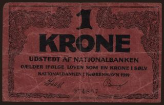 1 krone, 1914