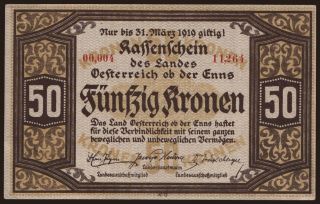 Österreich ob der Enns, 50 Kronen, 1918
