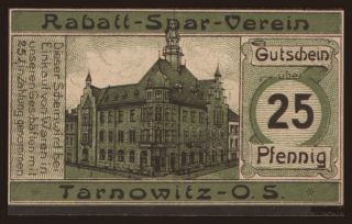 Tarnowitz/ Rabatt-Spar-Verein, 25 Pfennig, 1921