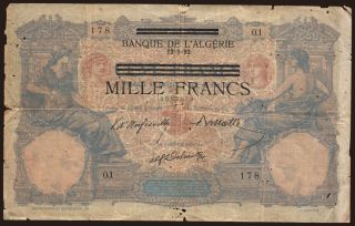 1000 francs, 1892