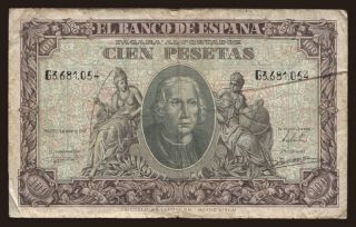 100 pesetas, 1940