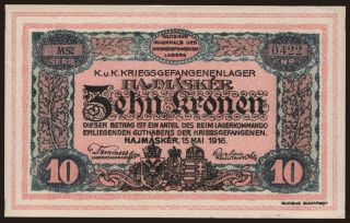 Hajmáskér, 10 Kronen, 1916