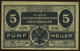 Mauthausen, 5 Heller, 1918