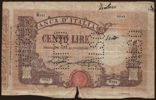 100 lire, 1909, FALSUM