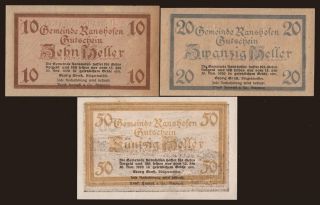 Ranshofen, 10, 20, 50 Heller, 1920