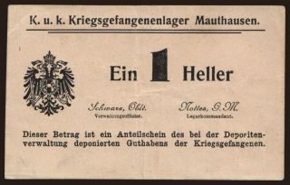 Mauthausen, 1 Heller, 1915