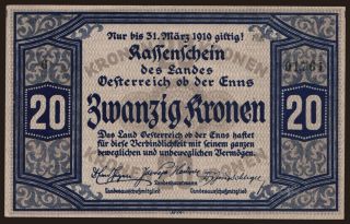 Österreich ob der Enns, 20 Kronen, 1918