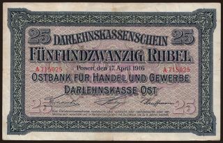 Posen, 25 Rubel, 1916