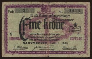 Nagymegyer, 1 Krone, 1916