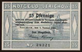 Jerichow, 25 Pfennig, 1921