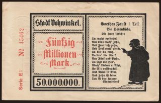 Vohwinkel/ Stadt, 50.000.000 Mark, 1923