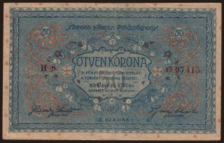 Szeged, 50 korona, 1918