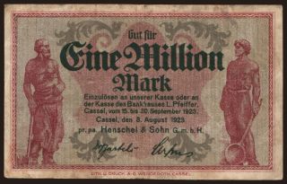 Cassel/ Henschel & Sohn G.m.b.H., 1.000.000 Mark, 1923