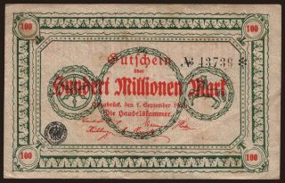 Osnabrück/ Handelskammer, 100.000.000 Mark, 1923