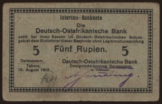 5 Rupien, 1915