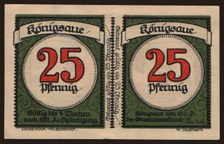 Königsaue, 2x 25 Pfennig, 1921