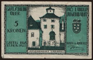 Wien/ Landesjugendamt, 5 Kronen, 1920