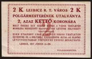 Leibicz, 2 korona, 1917