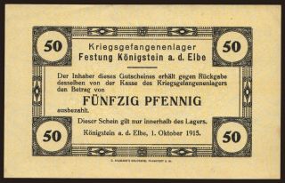 Königstein, 50 Pfennig, 1915