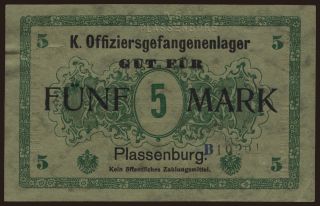 Plassenburg, 5 Mark, 191?