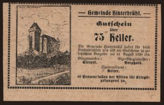 Hinterbrühl, 75 Heller, 1920